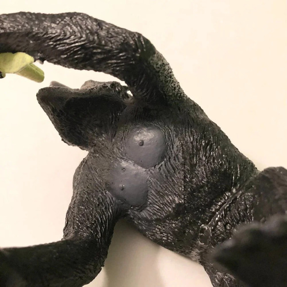 Chimpanzee Eating Banana Figure Animal Monkey 7.5  Inch Long Toy - Picture 9 of 12